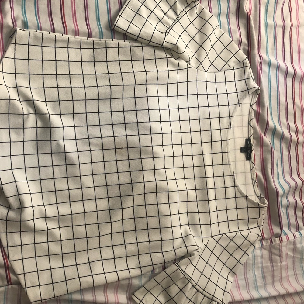 Black and white blouse